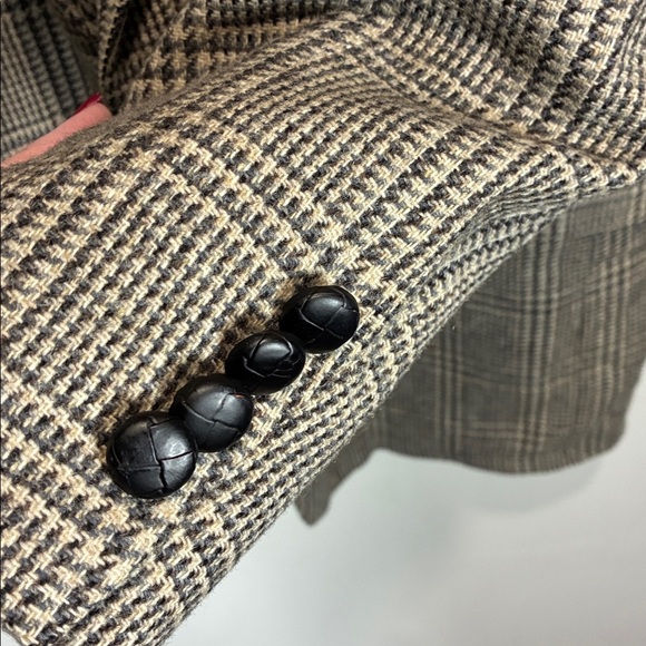 Saville Row Varsity Club Vintage 100% Wool Checkered Blazer - Picture 6 of 9